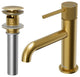 Karran 1-Handle 1-Hole Bathroom Faucet With Pop-up Drain, Brushed Gold