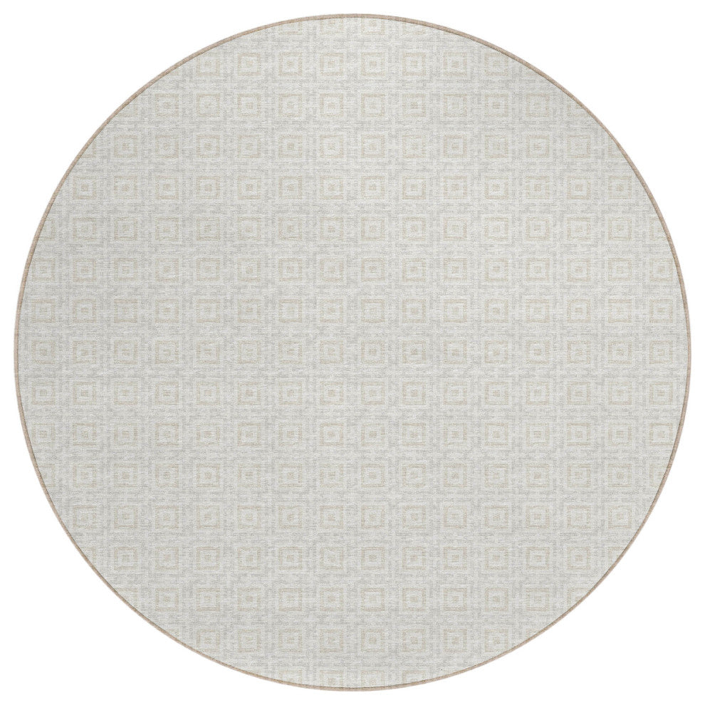 Indoor/Outdoor Marlo MO1 Linen Machine Washable 6' x 6' Rug