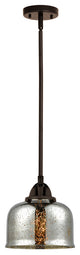 Large Bell Mini Pendant, Oil Rubbed Bronze, Silver Plated Mercury