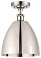 Ballston Dome Semi-Flush Mount, Polished Nickel, Polished Nickel