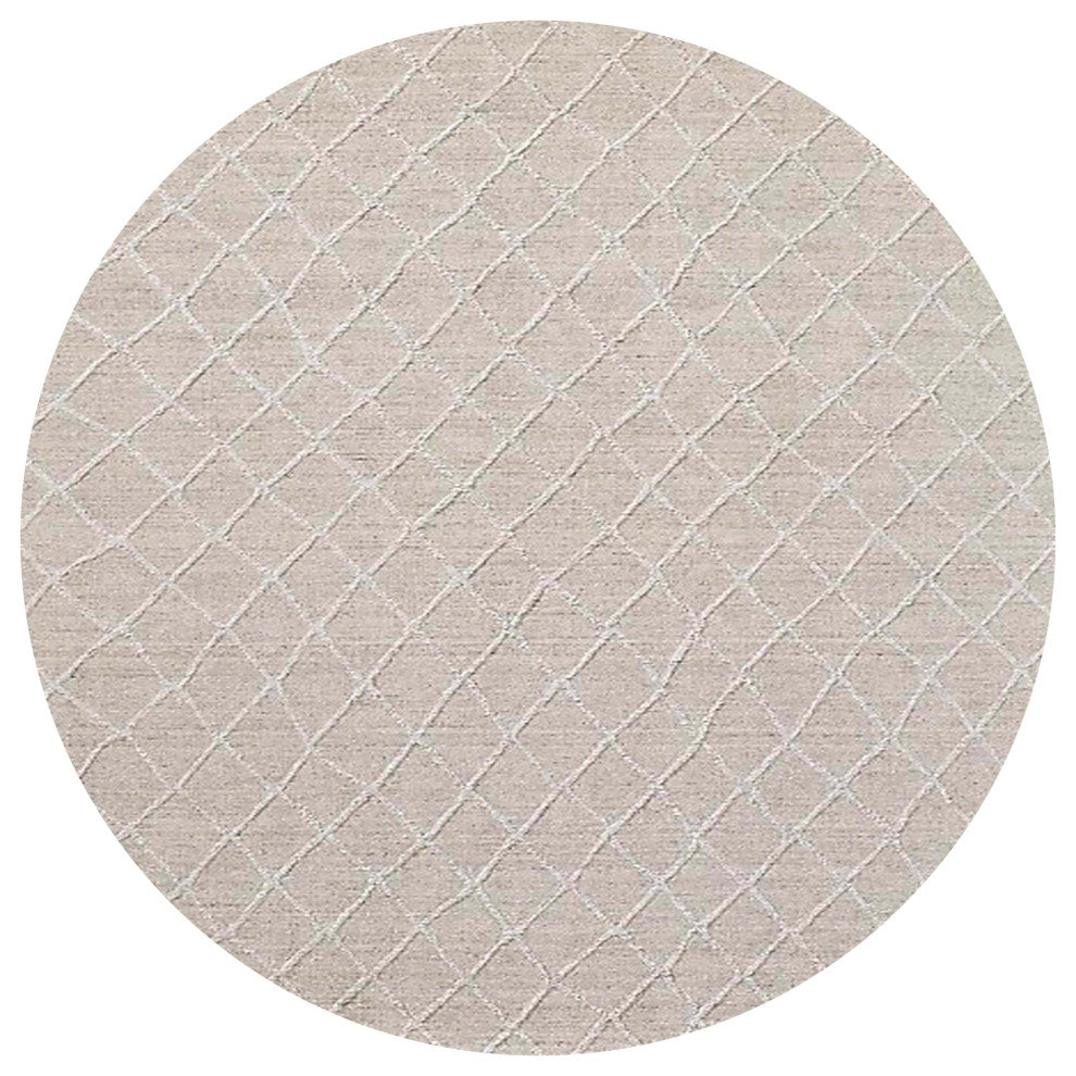 Ahgly Company Indoor Round Mid-Century Modern Area Rugs, 7' Round