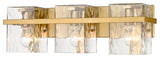 Zlite 1938-3V-MGLD 3-Light Vanity, Clear