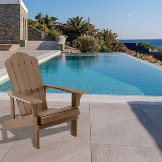 Orlando Plastic Wood Adirondack Chair, Brown