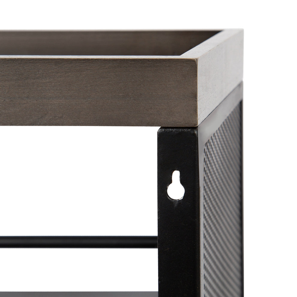 Piazza Storage Cart, Gray/Black 18x7x30