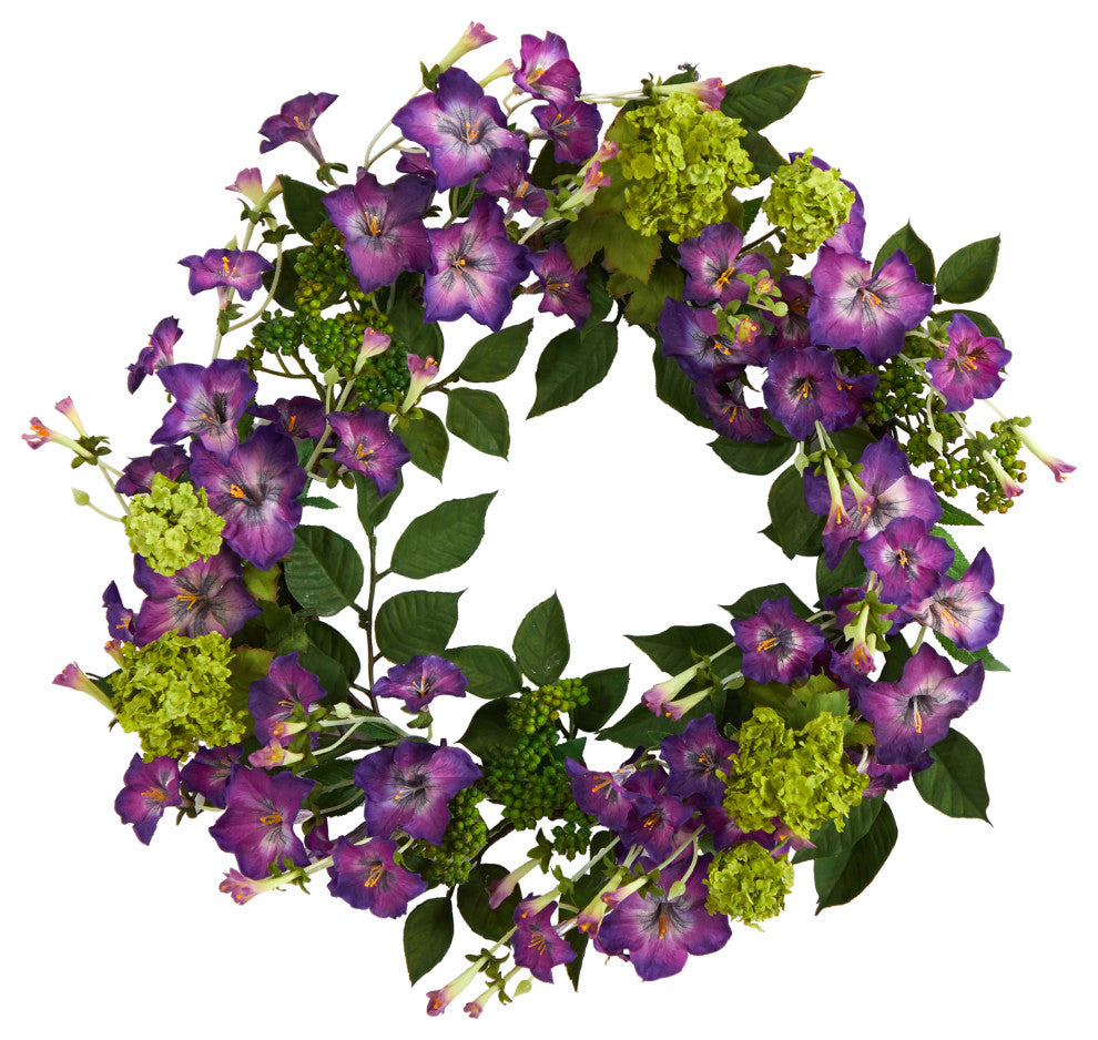 Nearly Natural W1134 20 Morning Glory Artificial Wreath