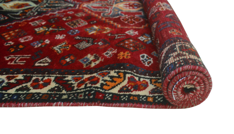 Fine Vintage Distressed Sam Red Rug