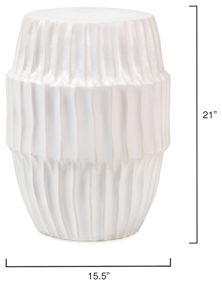 Algae Side Table, Blue Ombre Ceramic, White Ombre