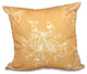 Morning Birds, Floral Print Pillow, Gold, 16"x16"