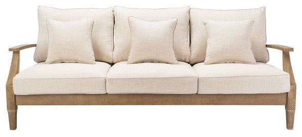 Safavieh Martinique Wood Patio Sofa, Natural