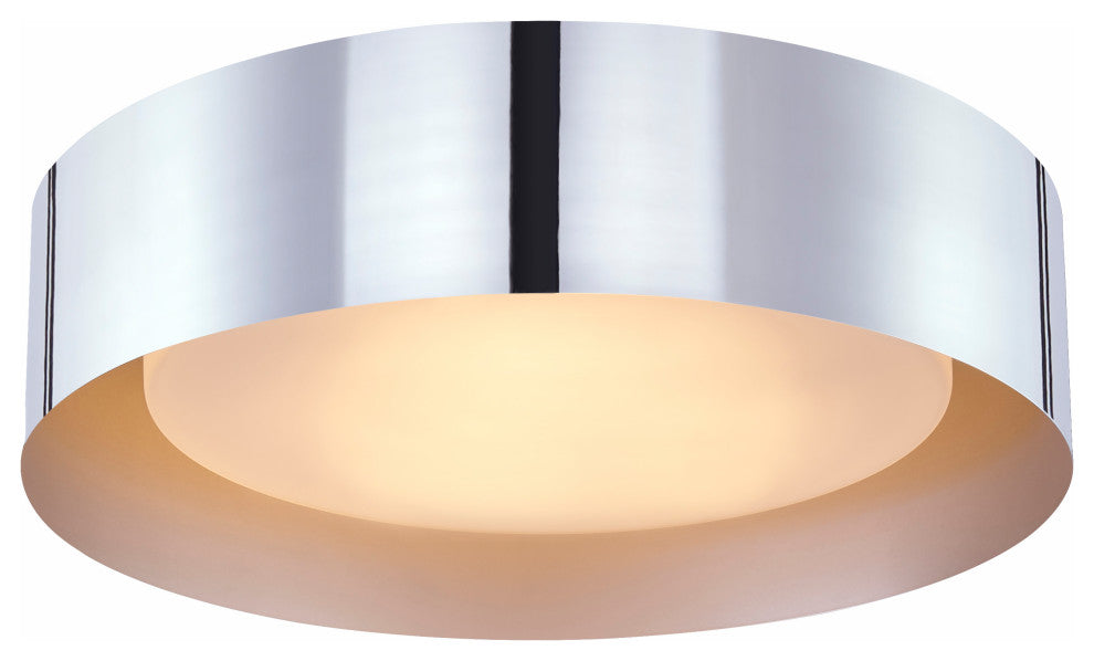 Lynch 15.75" 3-Light Chrome Flushmount Ceiling Light