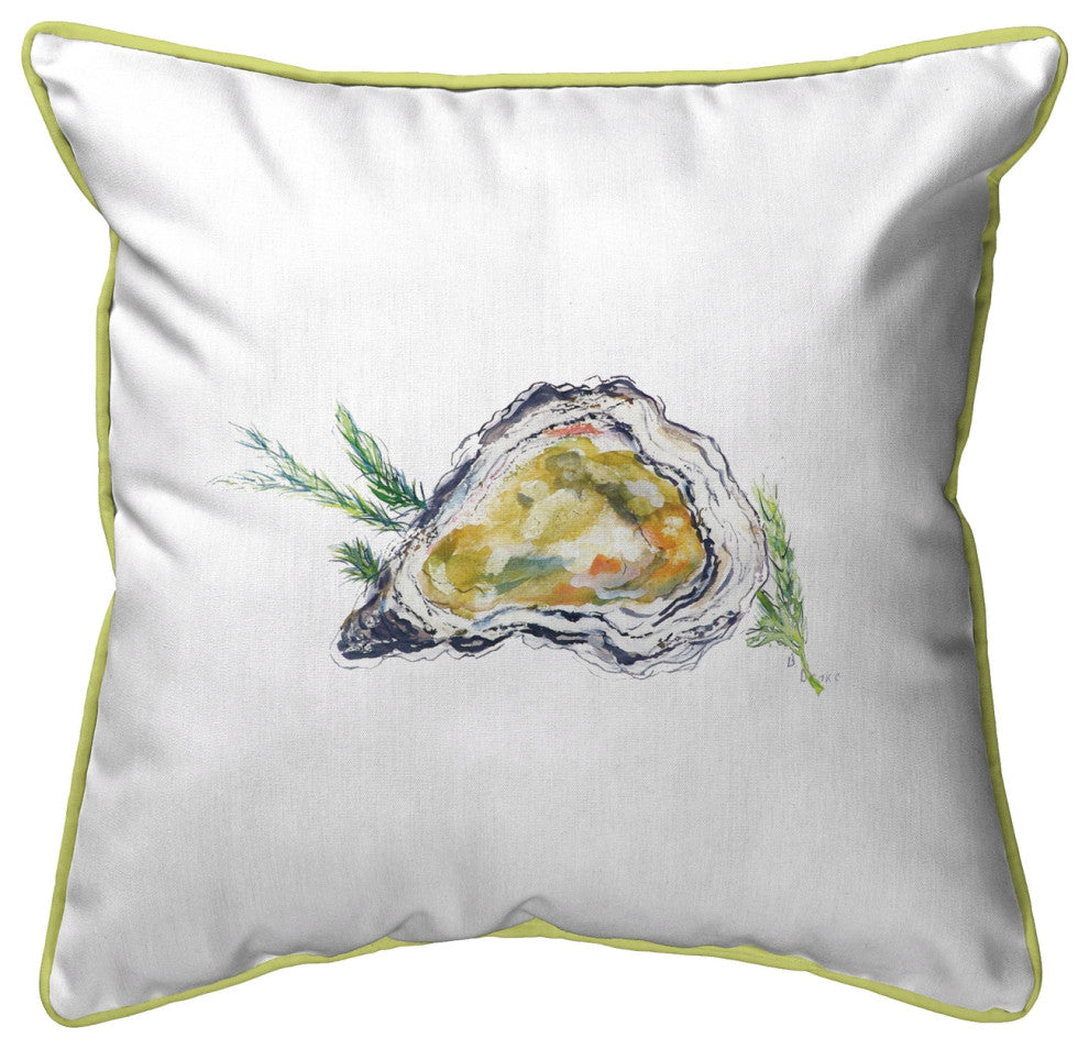 Betsy Drake Oyster Shell Large Indoor/Outdoor Pillow 18x18