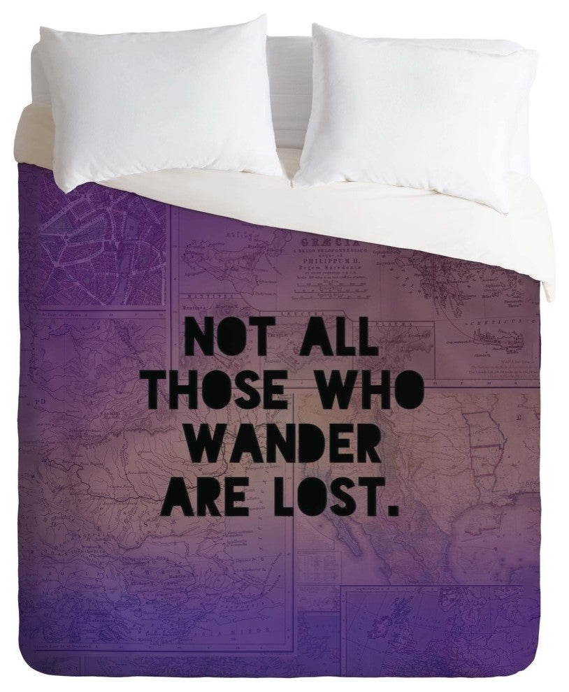 Deny Designs Leah Flores Those Who Wander Duvet Cover - Lightweight