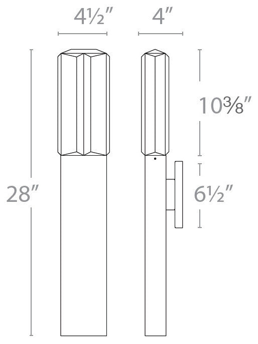 Modern Forms Tuxedo LED Crystal Outdoor Wall Sconce in Black