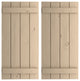 Rustic 4 Board Joined B-N-B Faux Wood Shutters, Knotty Pine, 22x28"