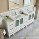 Vanity Art Vanity Set With Ceramic Top, 84", White