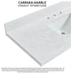 Jaen Composite Stone Vanity Top With Ceramic Sink, Grain White, 49"