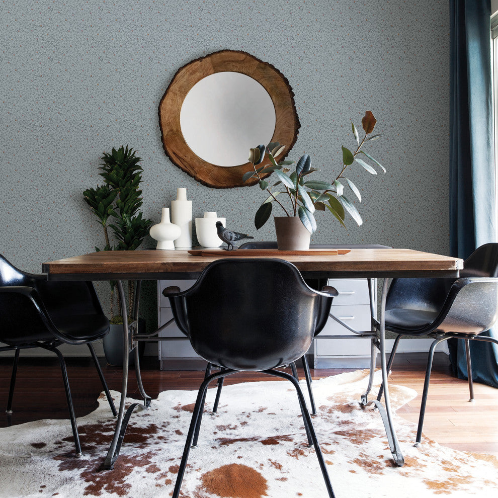 Lark Light Blue Botanical Wallpaper Bolt