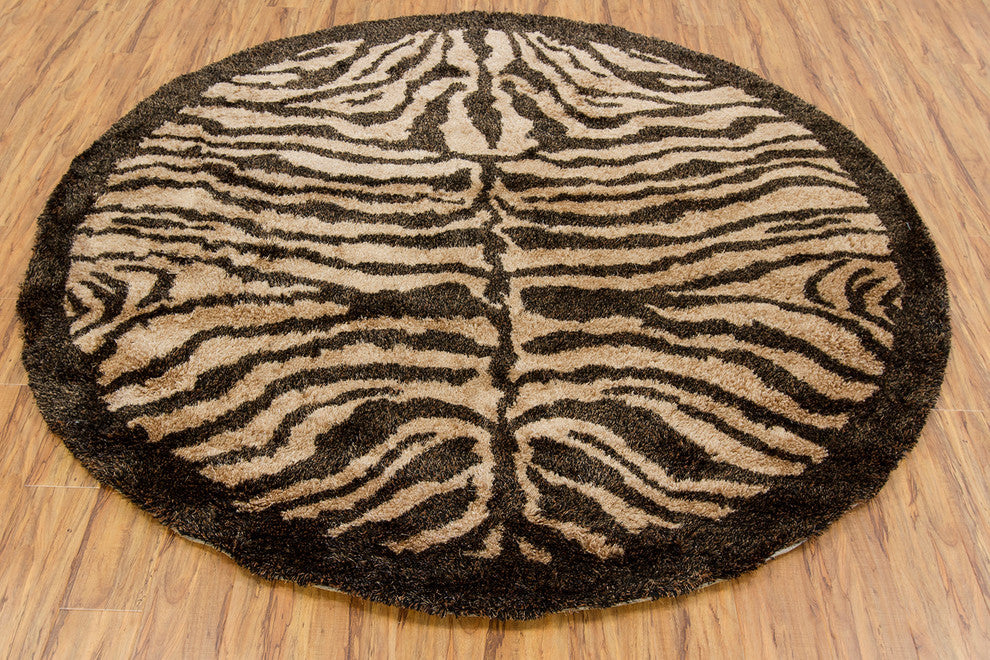 Amazon Contemporary Area Rug, 7'9" Round
