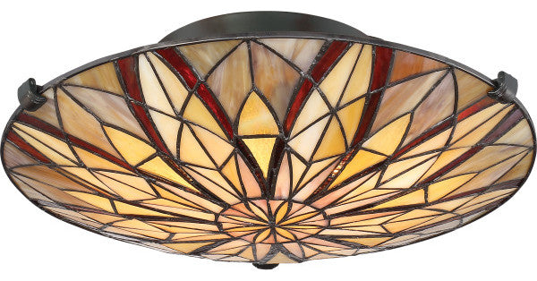 Quoizel TFVY1400VA Two Light Flush Mount Victory Valiant Bronze