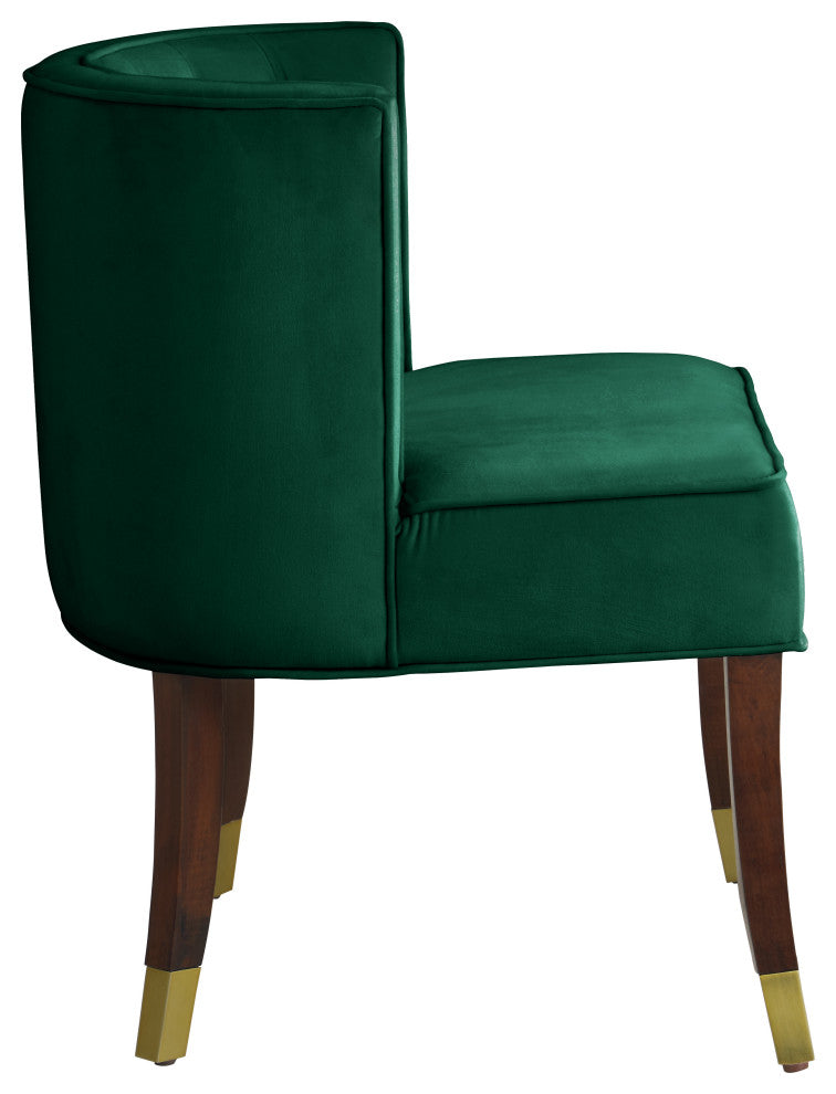 Perry Velvet Upholstered Dining Chair (Set of 2), Green