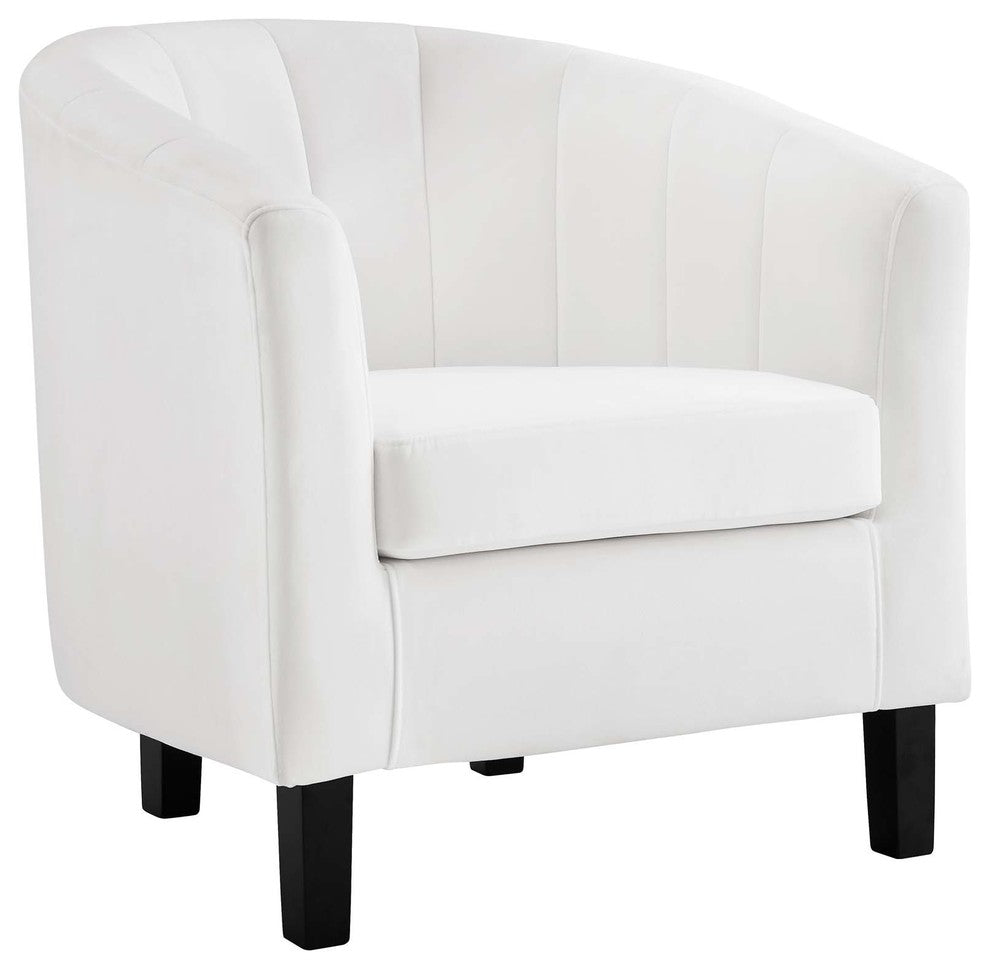 Prospect Channel Tufted Upholstered Velvet Armchair