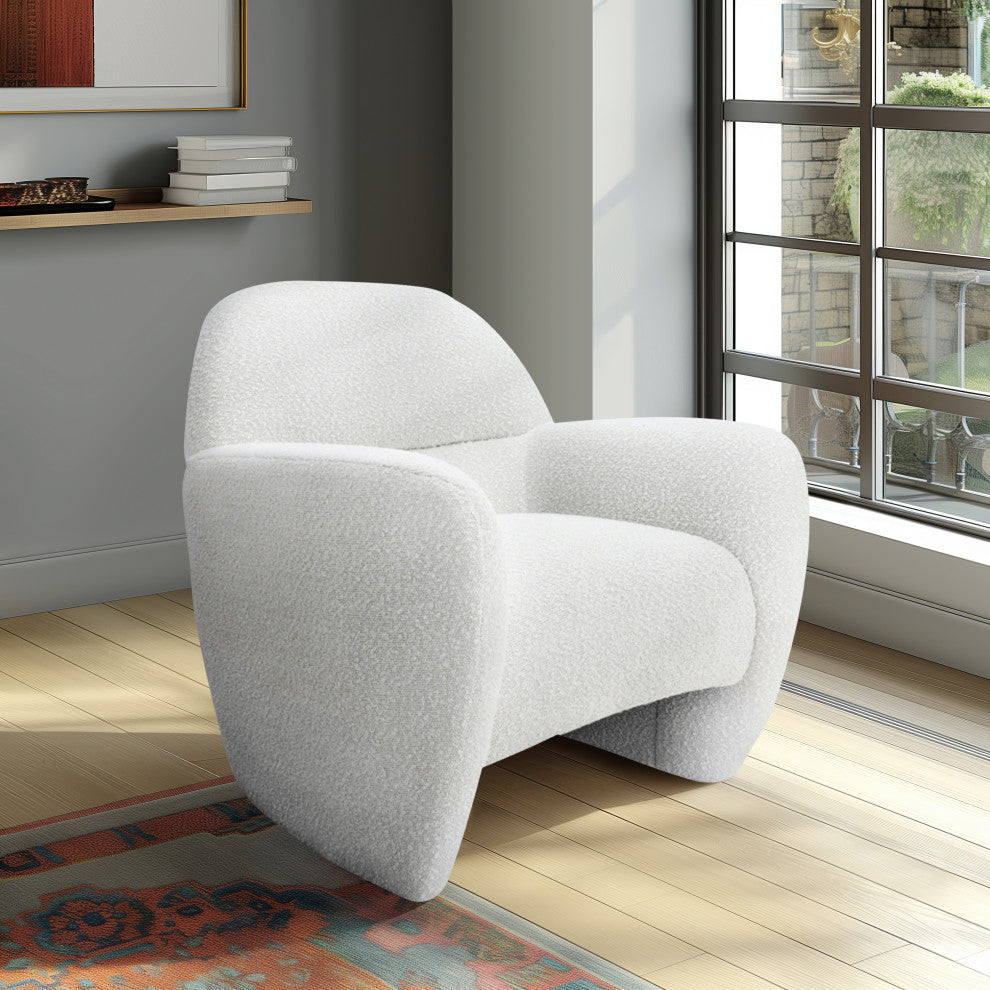 Club Accent Arm Chair, Ivory