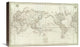 "Mappemonde, 1797" Canvas Giclee by Jean-Francois de Galaup La Perouse, 22"x14"