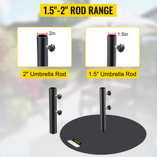 Vevor 27" Round Umbrella Base 39lbs Umbrella's Holder Stand