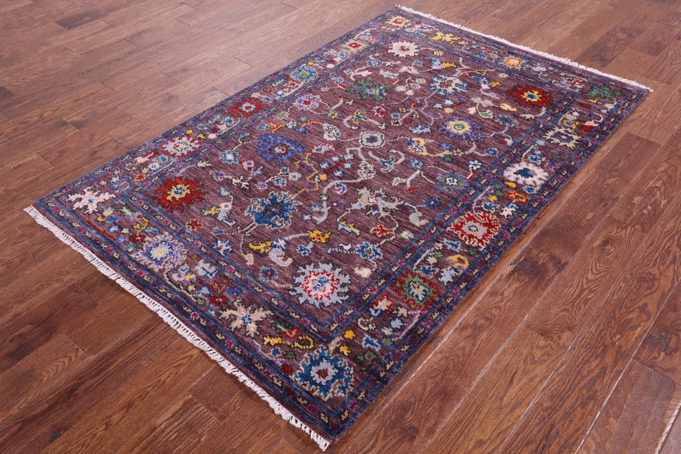 4' 1" X 6' 4" Turkish Oushak Handmade Wool Rug - Q15893