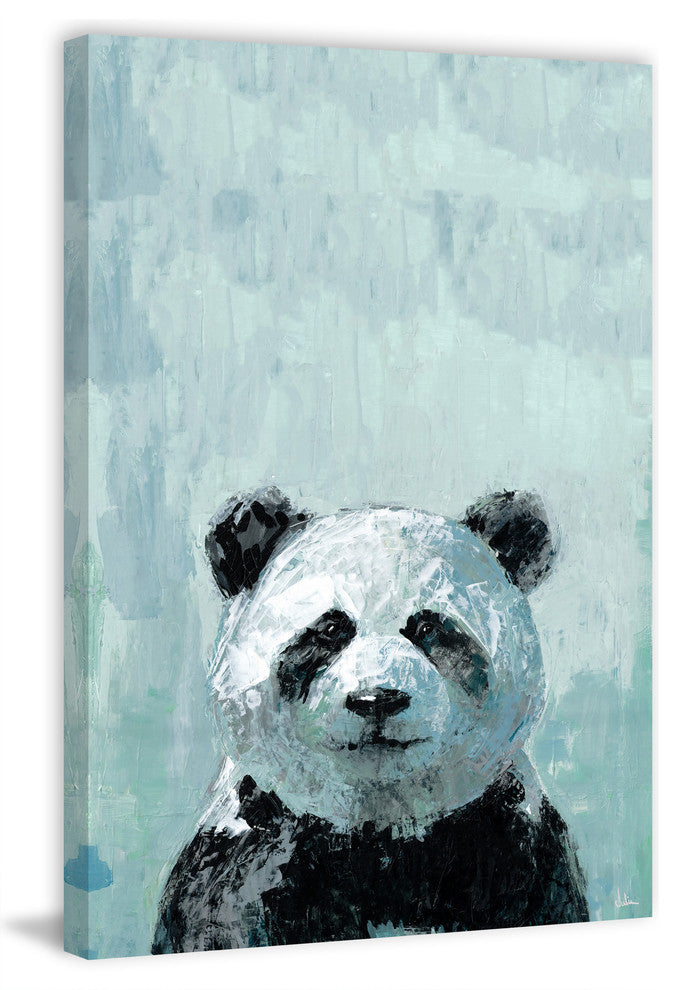 "What up Panda" Painting Print on Wrapped Canvas, 30"x45"