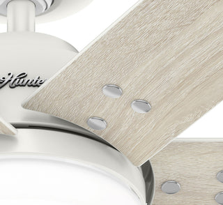 Hunter 44" Pacer Fresh White Ceiling Fan With LED Light and Remote