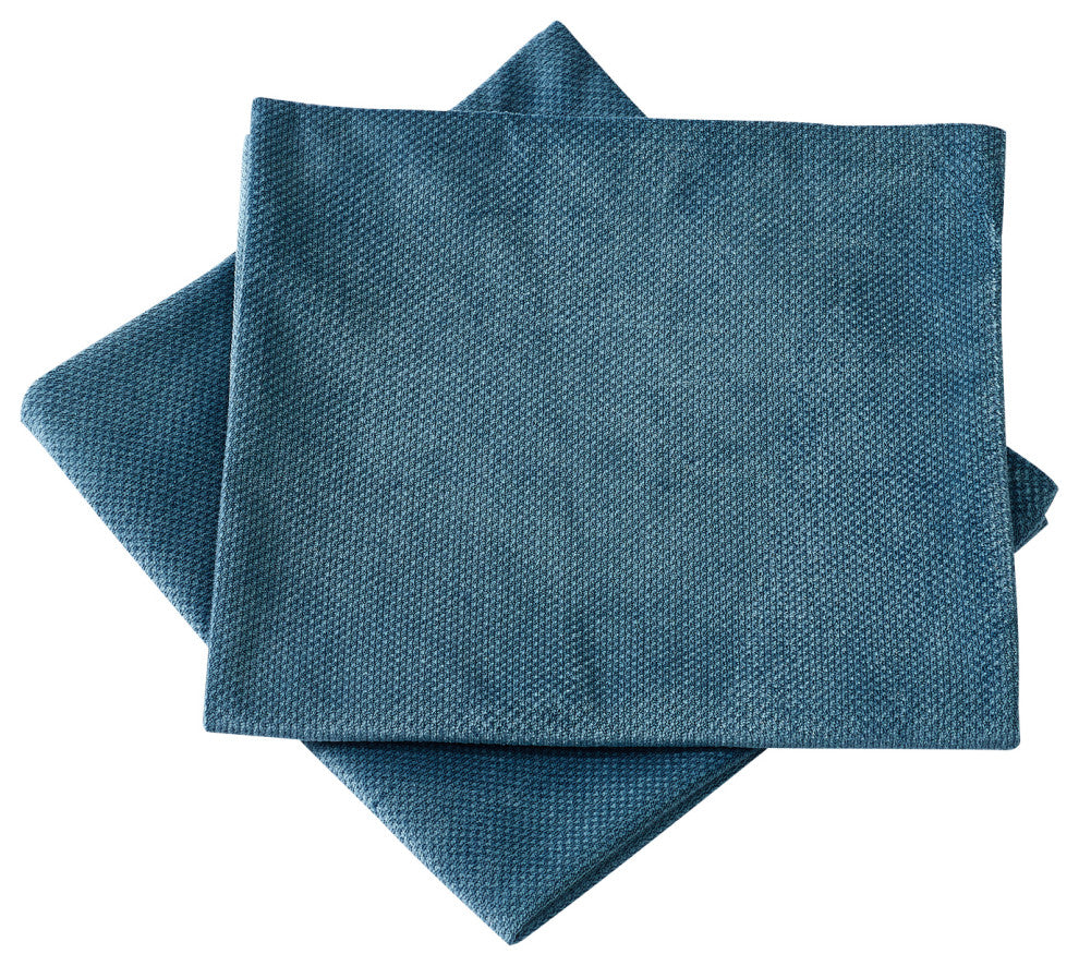 Milliken Plush Pillow Shell 2 Piece Set, Orion Blue, 14" X 26"