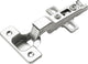 Bright Nickel Slide-On Full Overlay 105 Degree Frameless Hinge P5110-14