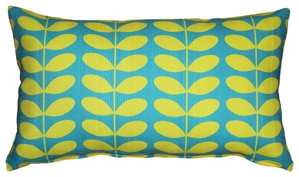 Pillow Decor - Mid-Century Modern Turquoise Throw Pillow 12x20