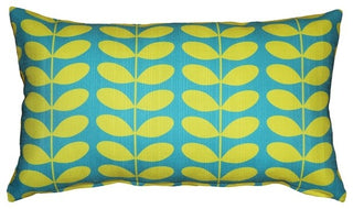 Pillow Decor - Mid-Century Modern Turquoise Throw Pillow 12x20