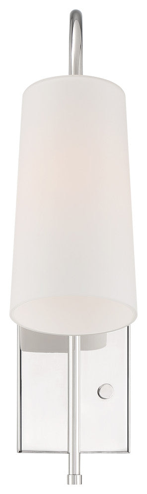 Alexa 1 Light Polished Nickel Wall Mount