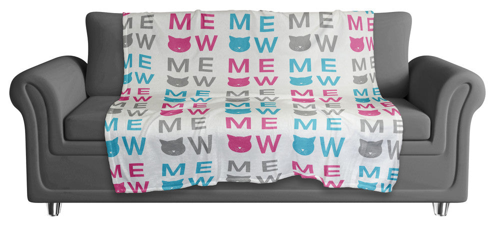 Meow 60x80 Coral Fleece Blanket