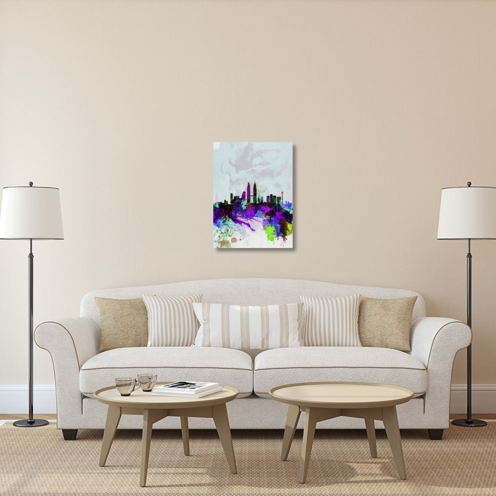 "Kuala Lumpur Watercolor Skyline" Fine Art Print