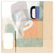 "Multiform I" Abstract Wall Art on Frameless Free Floating Tempered Glass