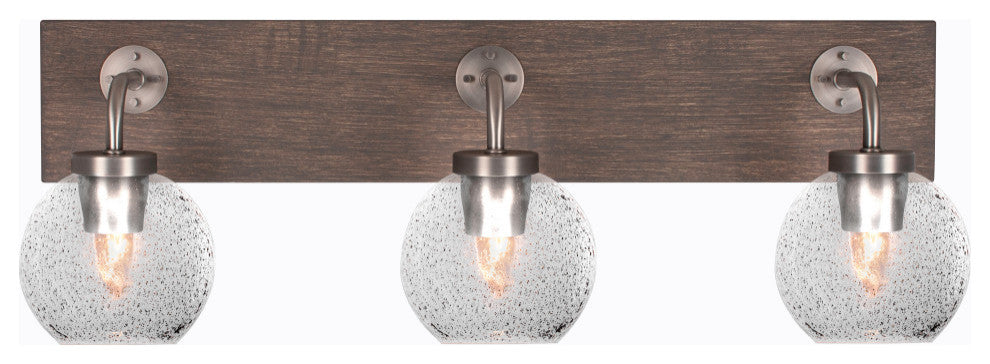Oxbridge, Bath Bar, Graphite & Painted Distressed Metal, 5.75" Smoke Bubble