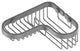 Corner Combination Shower Basket, Matte Gray