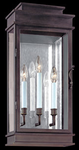 Vintage 3-Light Wall Lantern, Vintage Bronze