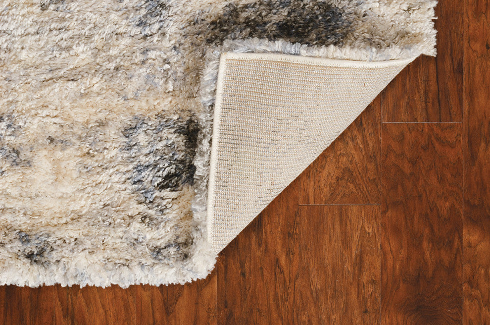 KAS Merino 6704 Ivory/Blue Palette Area Rug, 5'3"x7'7"