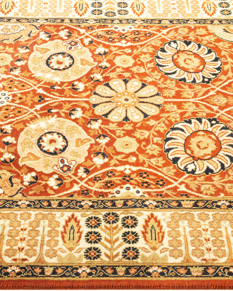 Mogul, One-of-a-Kind Hand-Knotted Area Rug Orange, 3'0"x5'0"