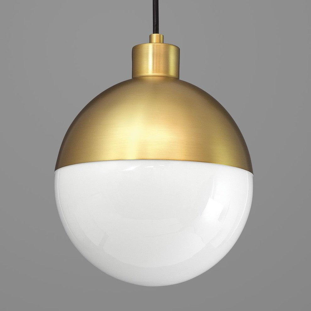 Globe LED 1-Light LED Pendant, Brushed Bronze