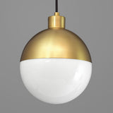 Globe LED 1-Light LED Pendant, Brushed Bronze