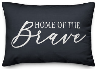 Home Of The Brave 14x20 Throw Pillow