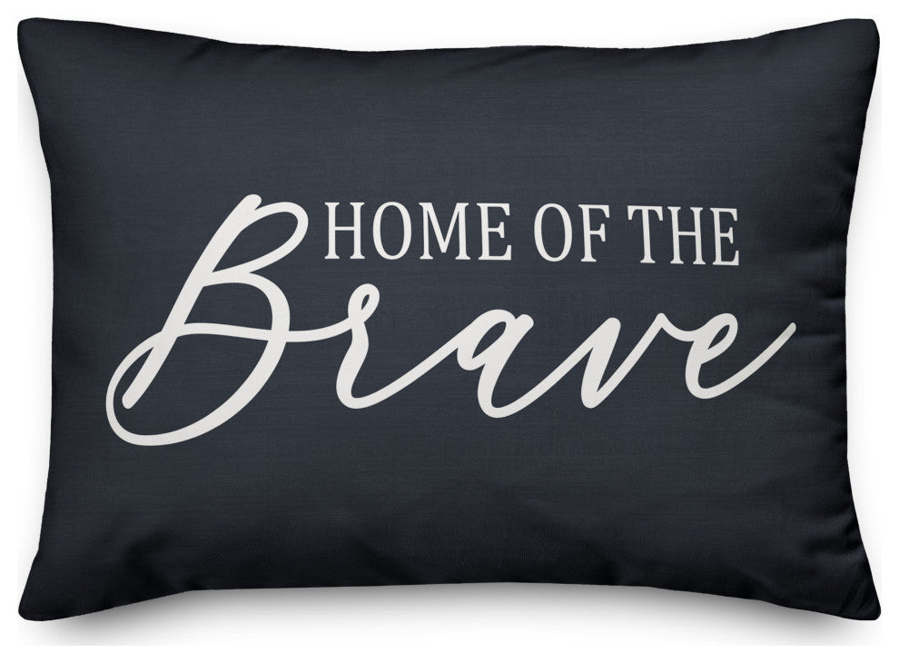 Home Of The Brave 14x20 Throw Pillow
