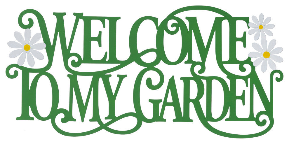 24"L "Welcome to My Garden"  Wall Decor