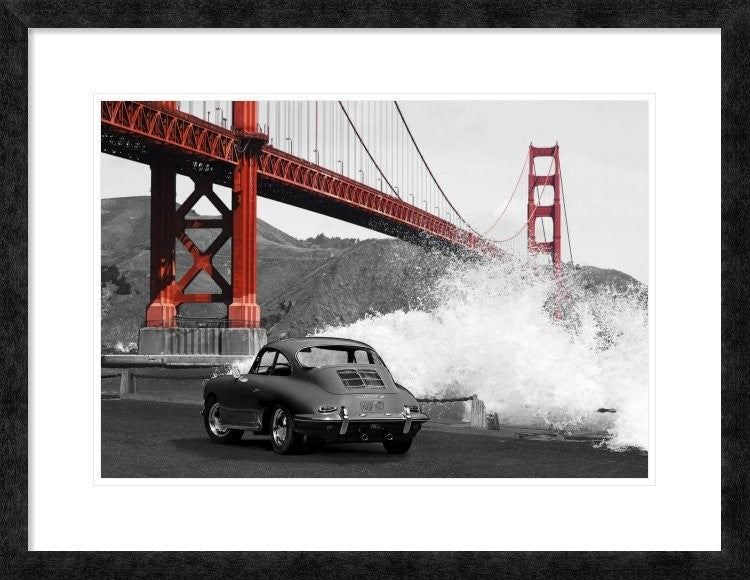 "Under the Golden Gate Bridge, San Francisco (BW)"  by Gasoline Images, 32x24"